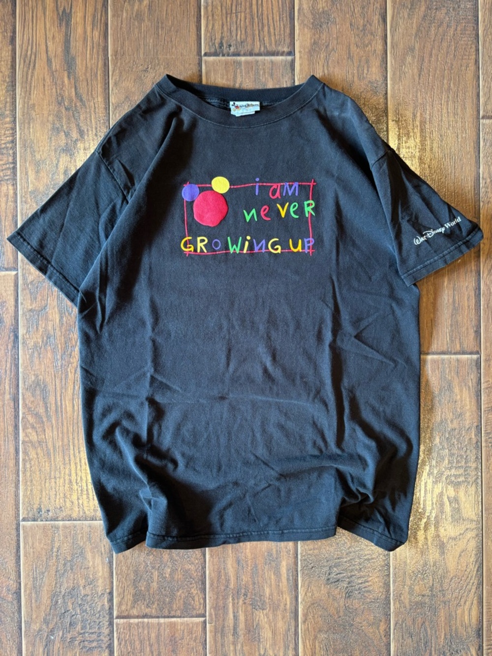 Vintage 90s Never Growing Up Disney Shirt